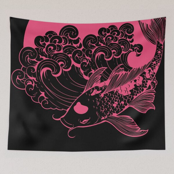 Item preview, Koi Whisperer Pink Japanese  designed and sold by OutofFocusShop.