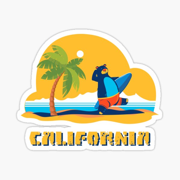 "California Bear Surfboards" Sticker for Sale by urbancolor Redbubble