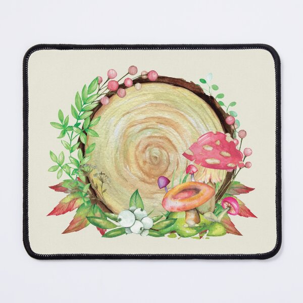 Item preview, Spring Tree Stump and Toadstool Mushrooms designed and sold by Alicia Chee.