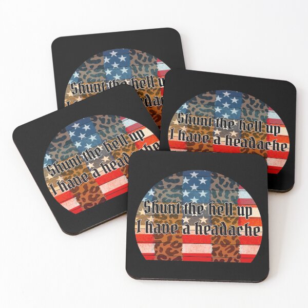 Artikelvorschau, Lass die Hölle los, ich habe Kopfschmerzen Retro-Leopardendruck Amerikanische Flagge - Hydrozephalus-Bewusstsein entworfen und verkauft von Designs Of all kinds.
