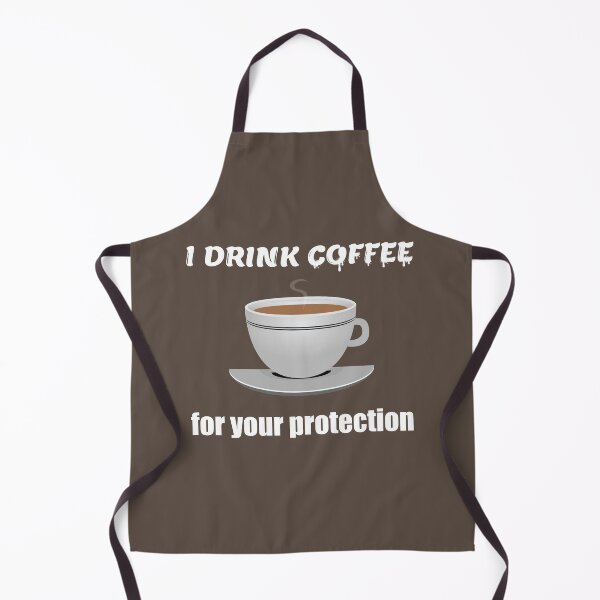 Item preview, I drink coffee for your protection - International coffee day - Gifts for coffee lovers - Funny coffee quotes designed and sold by Alice-Elgawi.