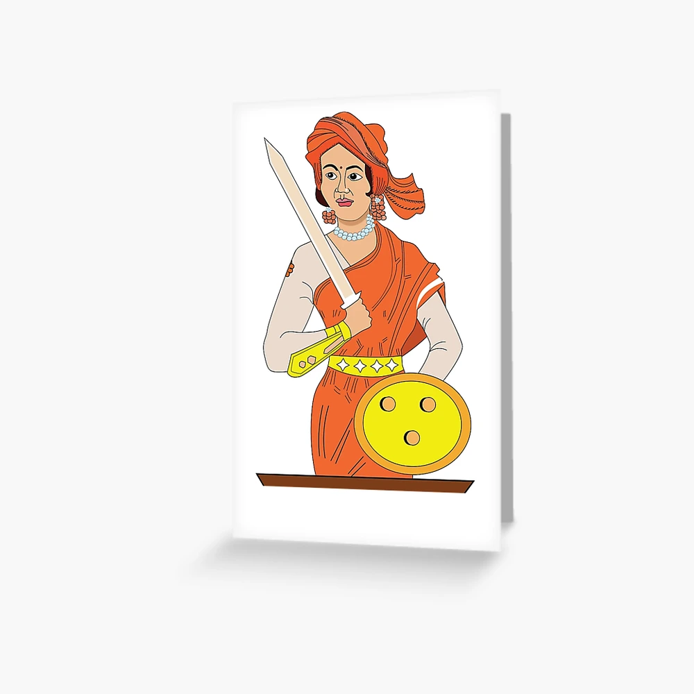 img.freepik.com/premium-vector/jhansi-ki-rani-sket...