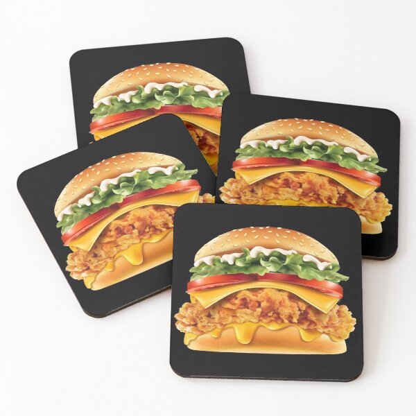 Item preview, Crispy Chicken Burger With Melted Cheese designed and sold by Alicia Chee.