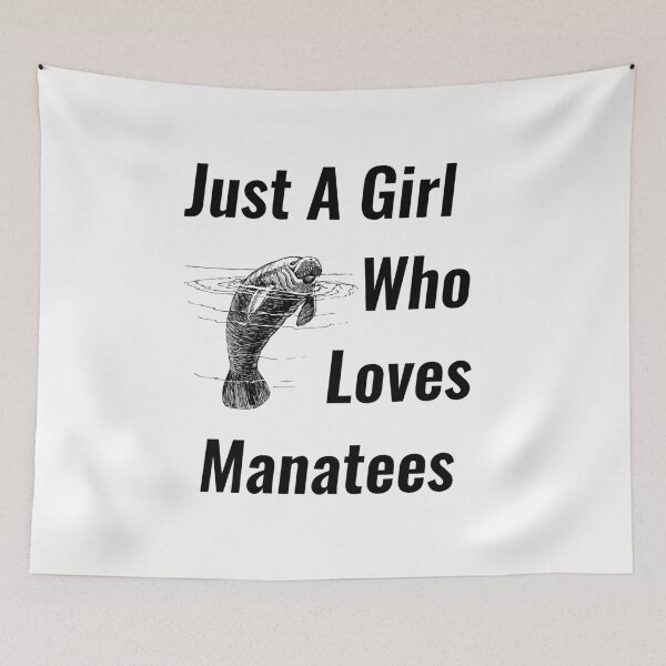 Item preview, Just A Girl Who Loves Manatees designed and sold by Chanchane Store.
