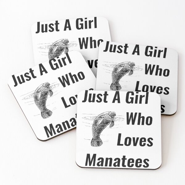 Item preview, Just A Girl Who Loves Manatees designed and sold by Chanchane Store.
