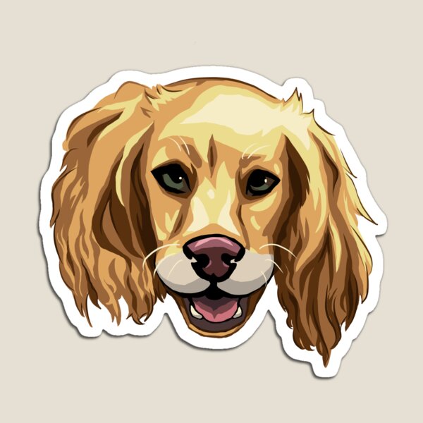 Item preview, Golden Cocker Spaniel Face Sticker designed and sold by 10six.