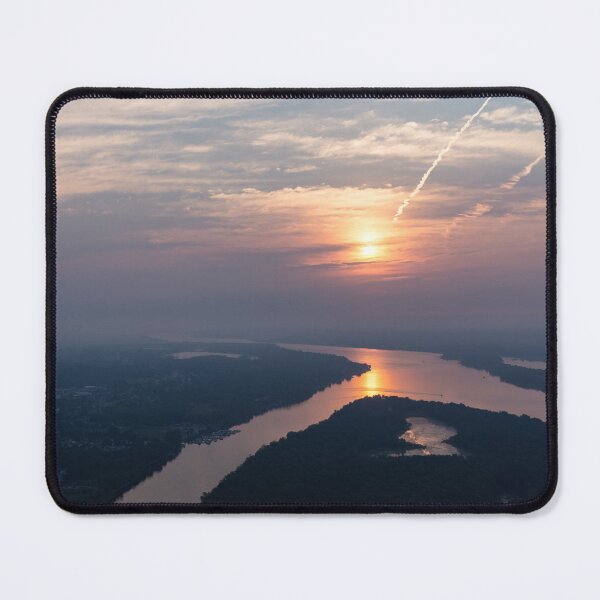 Item preview, Foggy Pink Sunrise Over the Ottawa River designed and sold by Georgia Mizuleva.