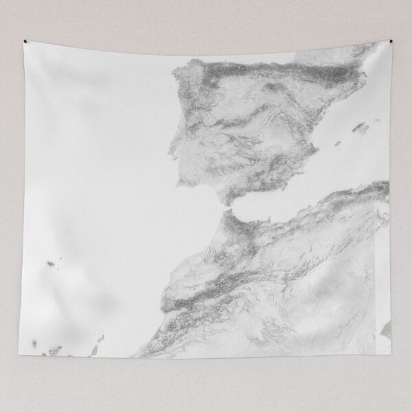 Item preview, Spain Artistic map designed and sold by WorldTextureDB.