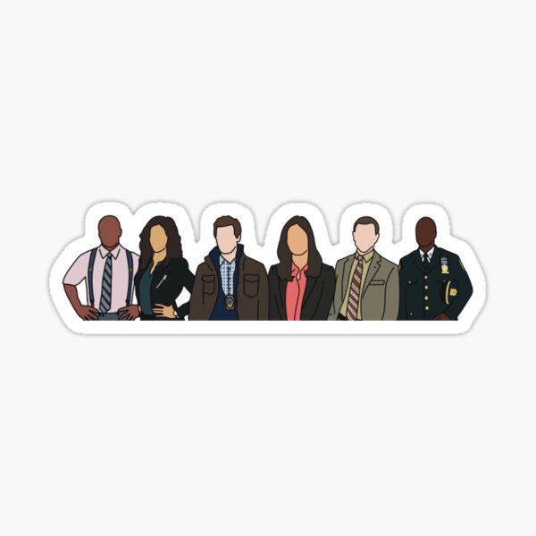 Brooklyn 99 Squad - B99 - Jake Amy Terry Rosa Boyle and Holt Sticker