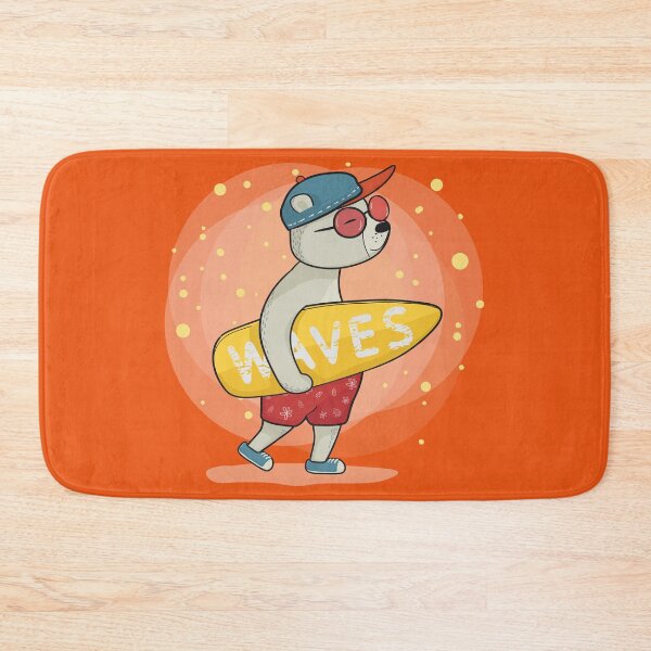 Item preview, Surfing wave bear designed and sold by urban-color.