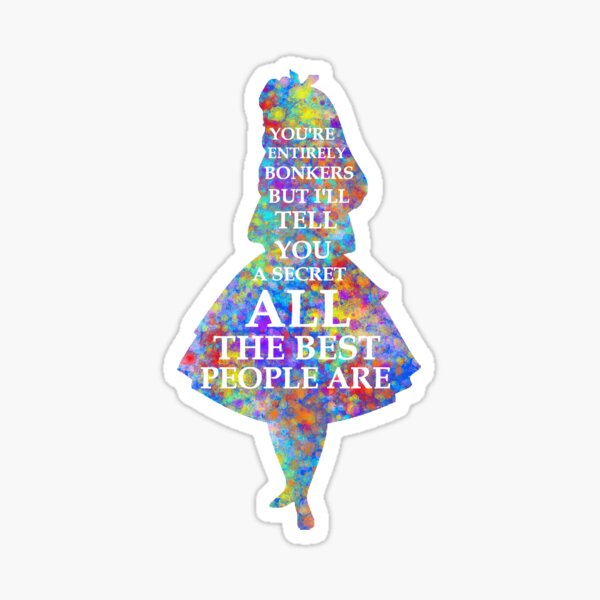 Artikel-Vorschau von Alice im Wunderland - Bin ich durchgedreht? Zitat, designt und verkauft von maryedenoa.