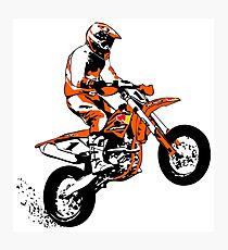 Supermoto Racing Photographic Print