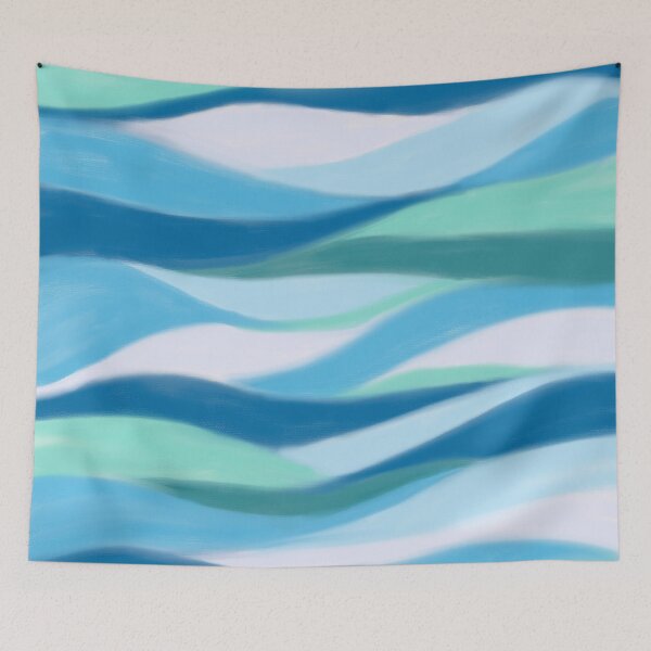 Item preview, Blue Waves Pattern Cute designed and sold by trajeado14.