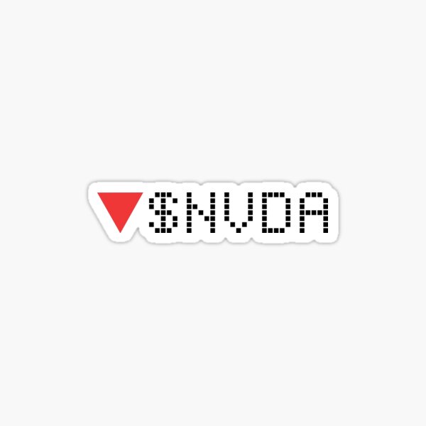 "NVIDIA Stock Ticker Red " Sticker for Sale by frankyou | Redbubble