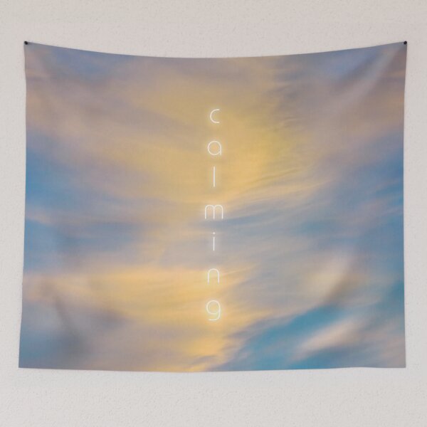 Item preview, Calming - Vertical Words of Light on Streaky Sunset Clouds designed and sold by James-Cole.