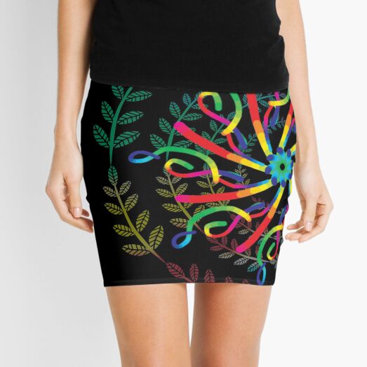 mandala 1 - leaf spirit Mini Skirt