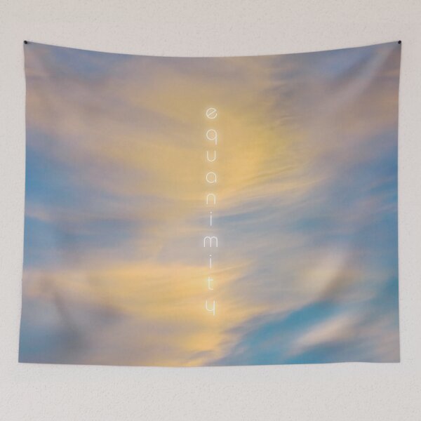 Item preview, Equanimity - Vertical Words of Light on Streaky Sunset Clouds designed and sold by James-Cole.