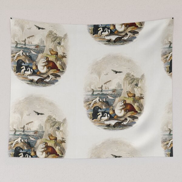 Item preview, Hand drawn of animals from A history of the earth and animated nature (1820) by Oliver Goldsmith designed and sold by Nikiolilalala.