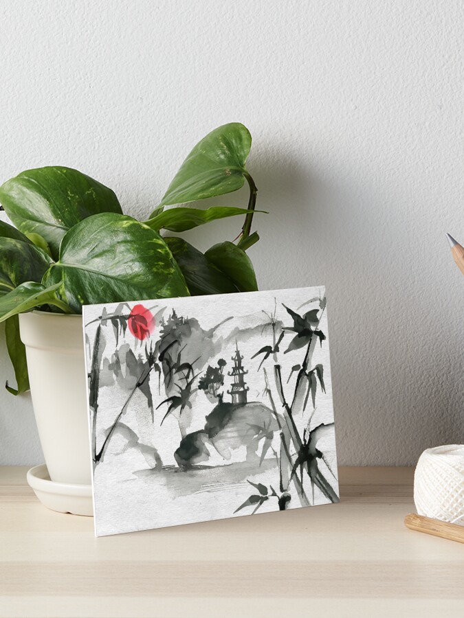 Japanese Sumi-e Landscape