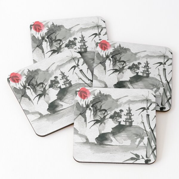 Item preview, Japanese Sumi-e Landscape designed and sold by LuciaS.