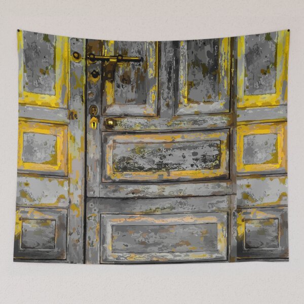 Item preview, Rustic Wooden yellow Door designed and sold by kasthu.