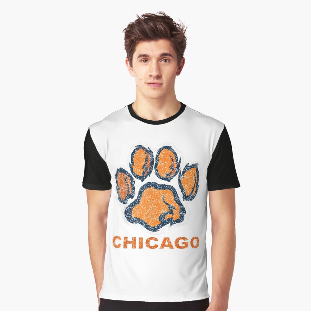 Funny Vintage Foot Paw Bear Orange Chicago Gifts T-Shirt Plain Men T Shirt  Customized Tshirts Cotton Printed - AliExpress