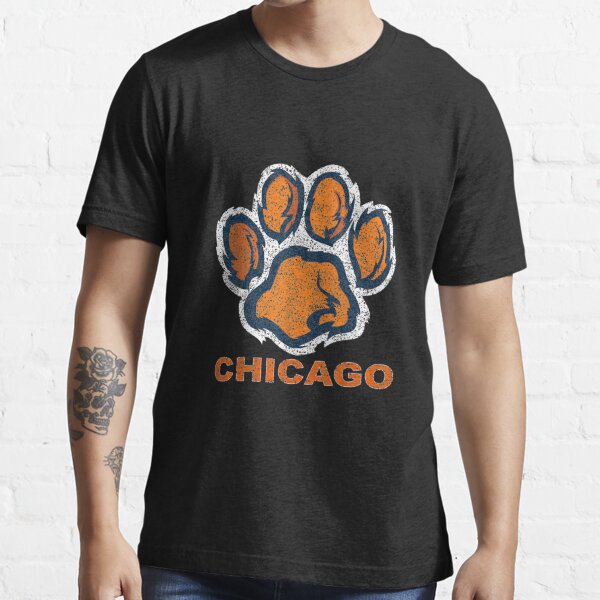 Funny Vintage Foot Paw Bear Orange Chicago Gifts T-Shirt Plain Men T Shirt  Customized Tshirts Cotton Printed - AliExpress