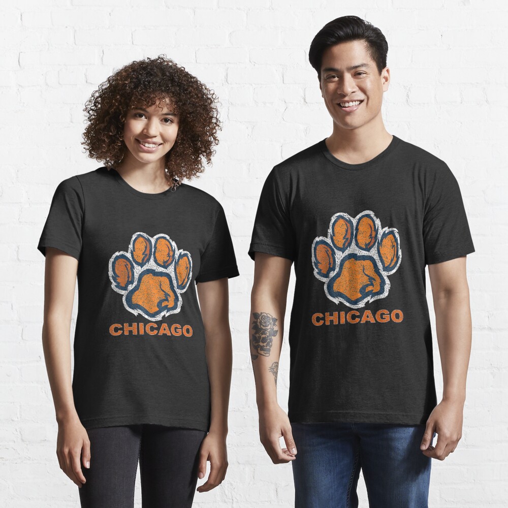 Funny Vintage Foot Paw Bear Orange Chicago Gifts T-Shirt Plain Men T Shirt  Customized Tshirts Cotton Printed - AliExpress