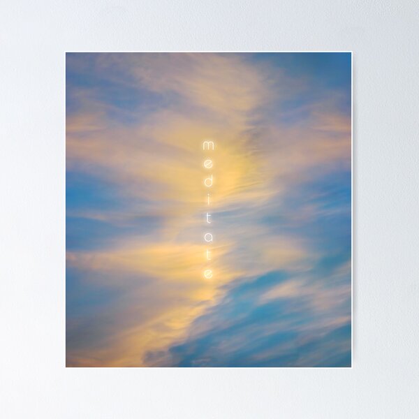 Item preview, Meditate - Vertical Words of Light on Streaky Sunset Clouds designed and sold by James-Cole.