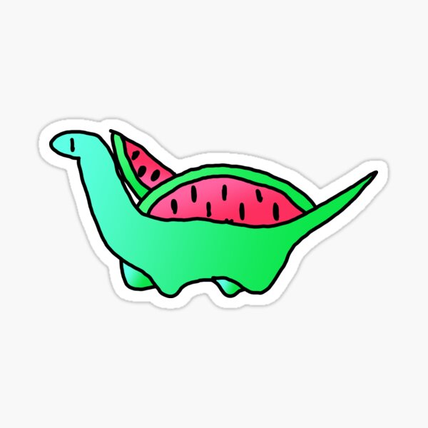"Watermelon Dinosaur" Sticker for Sale by Finnzilla Redbubble