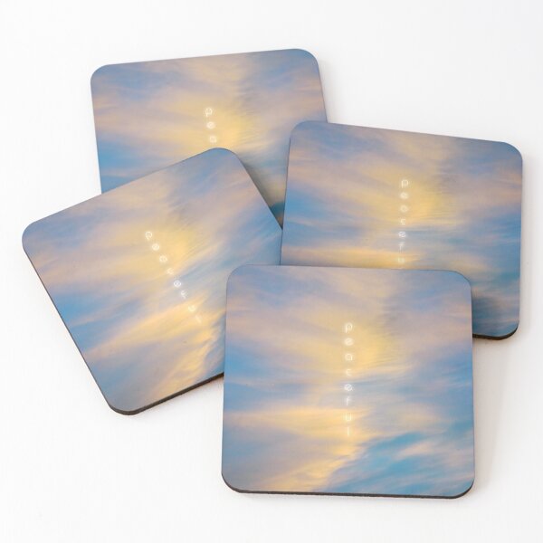 Item preview, Peaceful - Vertical Words of Light on Streaky Sunset Clouds designed and sold by James-Cole.
