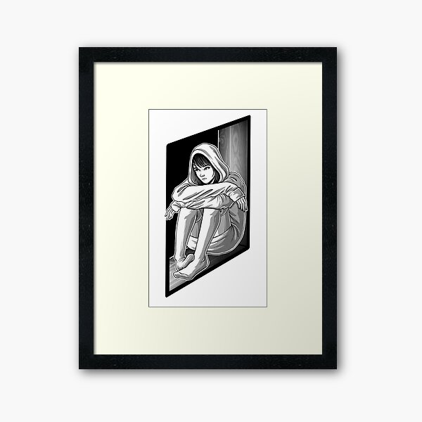 Lonely Girl Framed Art Print
