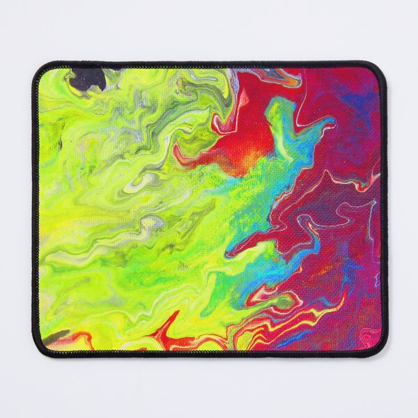 Item preview, Gargoyle fighting Dragon | psychedelic pour art red and yellow   designed and sold by AkiruzArt.
