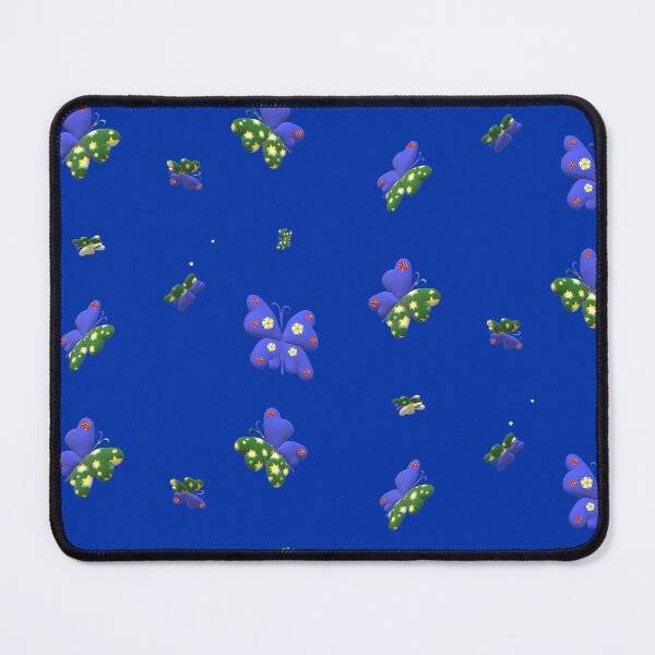 Item preview, blue butterfly blue background designed and sold by miaterinka.