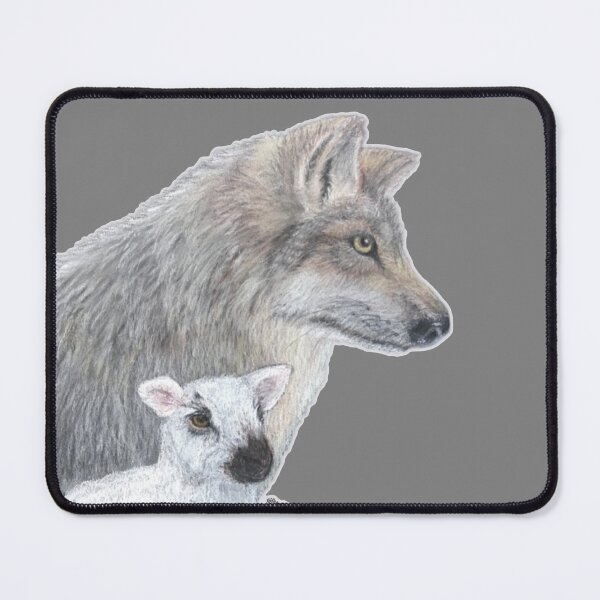 Item preview, The wolf and the lamb - animal world art work designed and sold by NathBros.