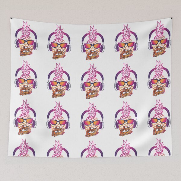 Item preview, Fun pineapple faces seamless designed and sold by Gurshnet68.
