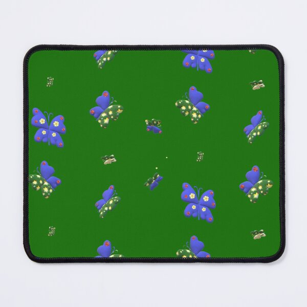 Item preview, blue butterfly green background designed and sold by miaterinka.