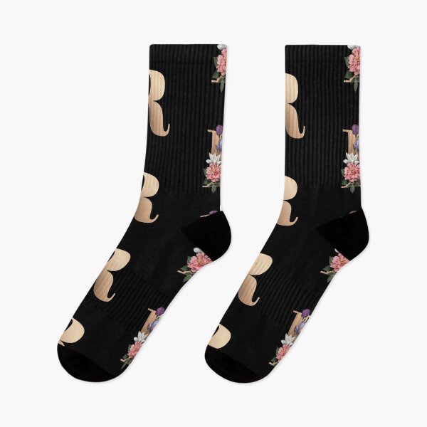 Aperçu de l'œuvre Flowers Letter R floral Art Design Happy Life Apparel Essential Motivation Inspiration Joy Mood Tree Mountain Earth créée et vendue par DesignByHeartUK.