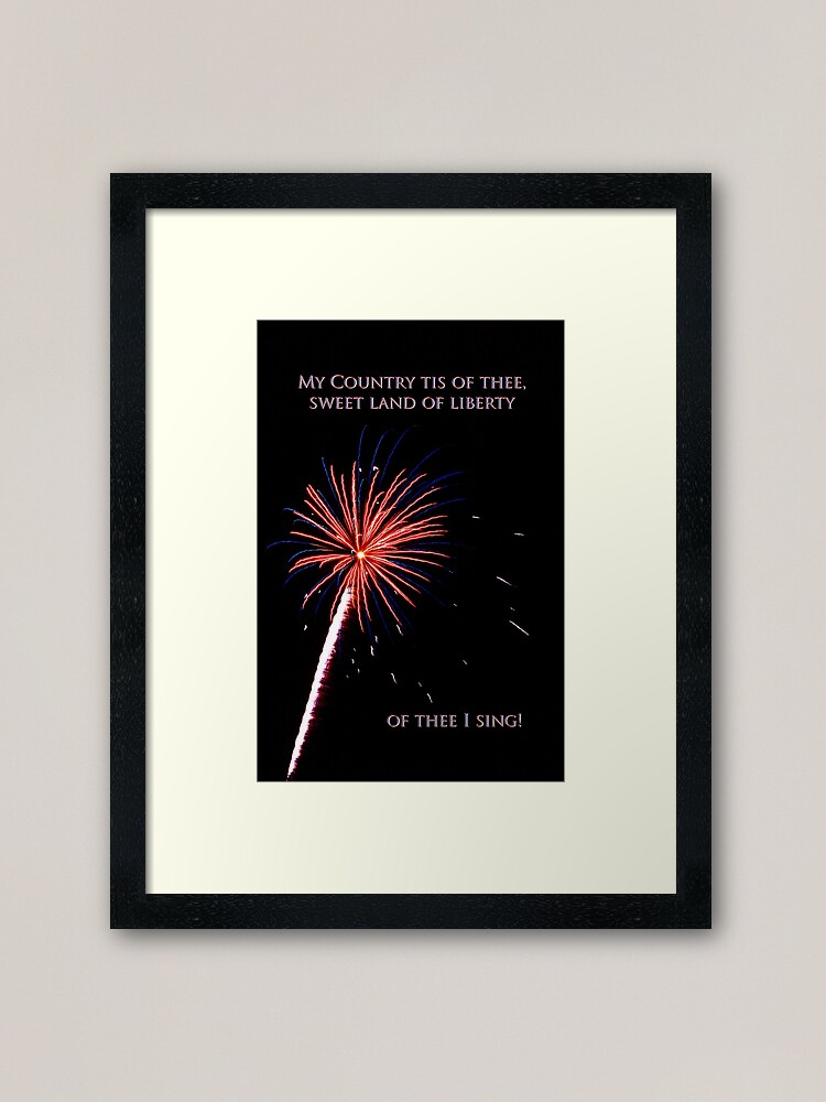 Alternate view of My Country Tis of Thee Framed Art Print