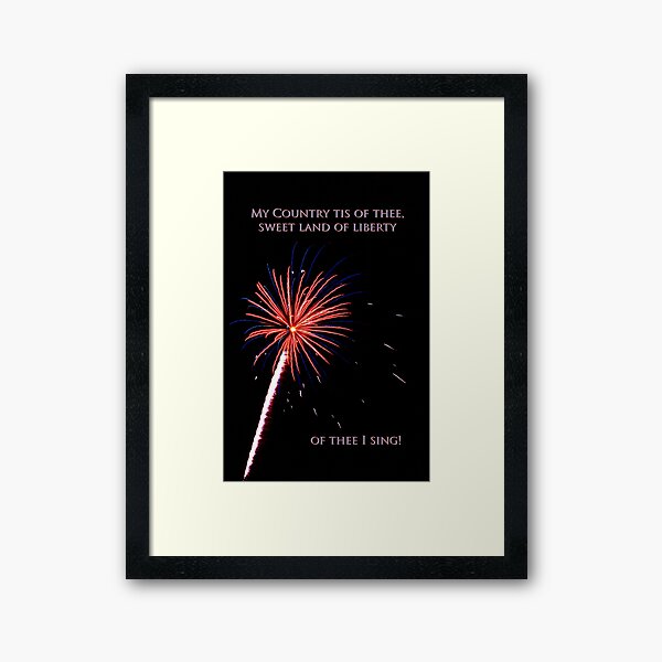 My Country Tis of Thee Framed Art Print
