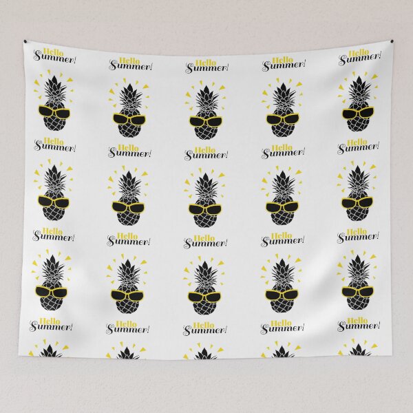 Item preview, Fun pineapple faces seamless designed and sold by Gurshnet68.