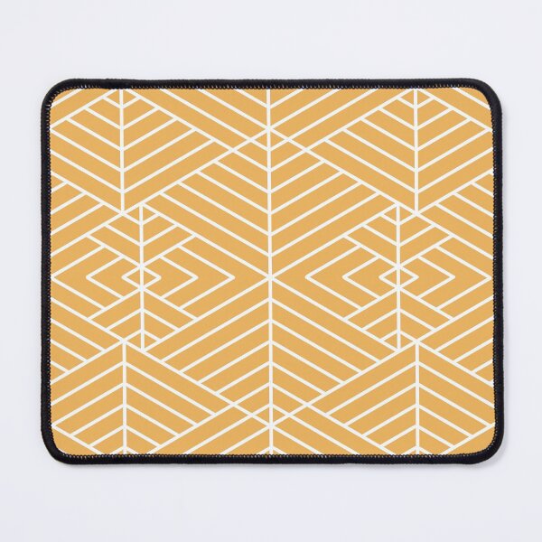 Item preview, Mustard Yellow Triangle Symmetry Pattern designed and sold by bubblyshades.