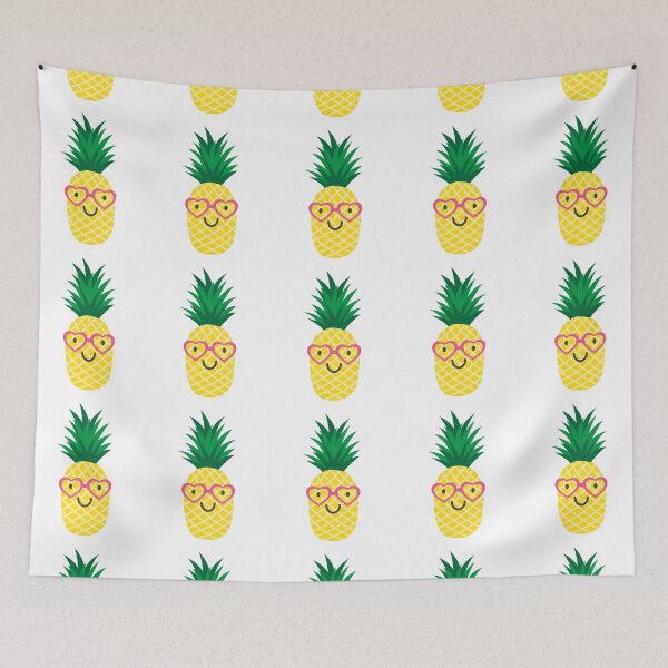 Item preview, Fun pineapple faces seamless designed and sold by Gurshnet68.