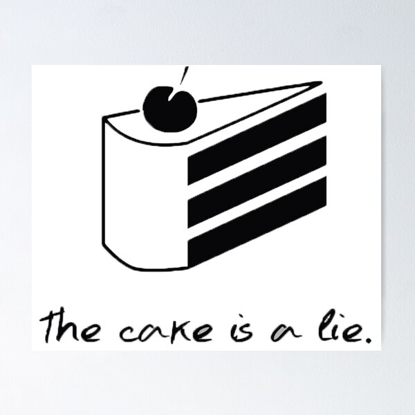 Aperçu de l'œuvre Le gateau est un mensonge créée et vendue par MekoDesigns.
