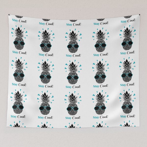 Item preview, Fun pineapple faces seamless designed and sold by Gurshnet68.