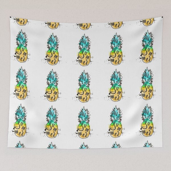 Item preview, Fun pineapple faces seamless designed and sold by Gurshnet68.