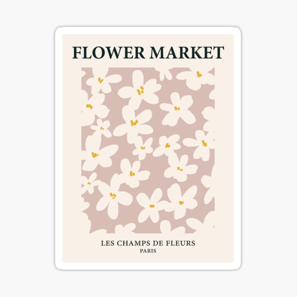 Item preview, Flower market print, Paris, Neutral art print, Posters aesthetic, Beige flowers, Boho, Cottagecore designed and sold by KristinityArt.