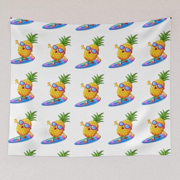 Item preview, Fun pineapple faces seamless designed and sold by Gurshnet68.