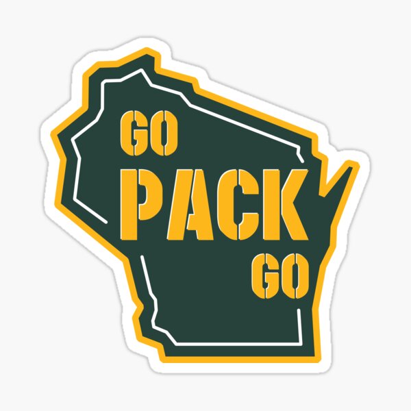 Go Pack Go Flag Sticker for Sale by oliviabergh