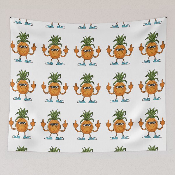 Item preview, Fun pineapple faces seamless designed and sold by Gurshnet68.